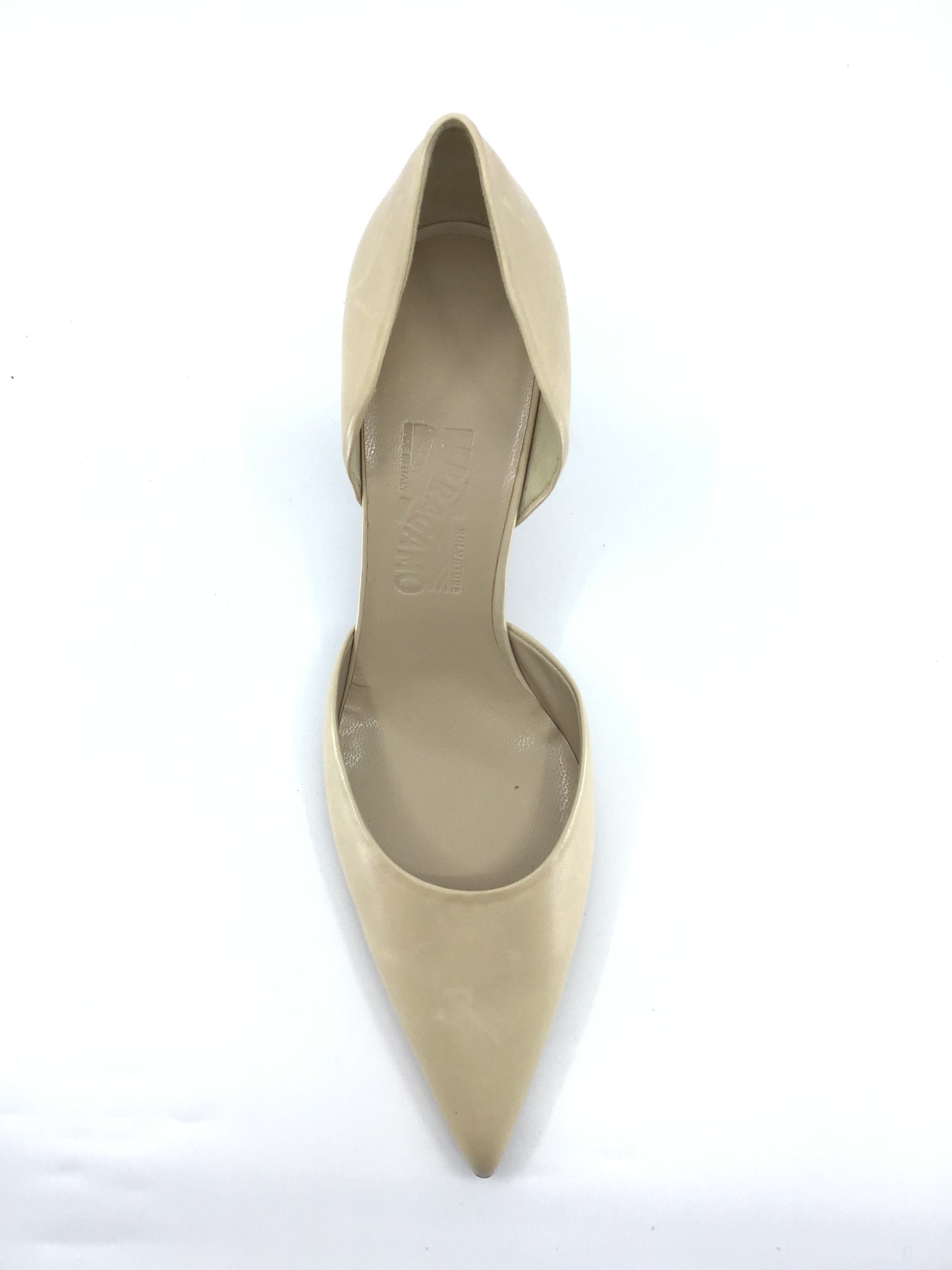 Salvatore Ferragamo Women's Size 9.5 Leather Pumps - Elegant High Heel Dress Shoes for Work, Party & Special Occasions