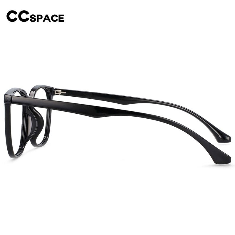 CCspace Unisex Full Rim Round Square Resin Frame Eyeglasses 54337 - Stylish & Lightweight Glasses for Men & Women - Perfect for Reading, Working, and Daily Fashion