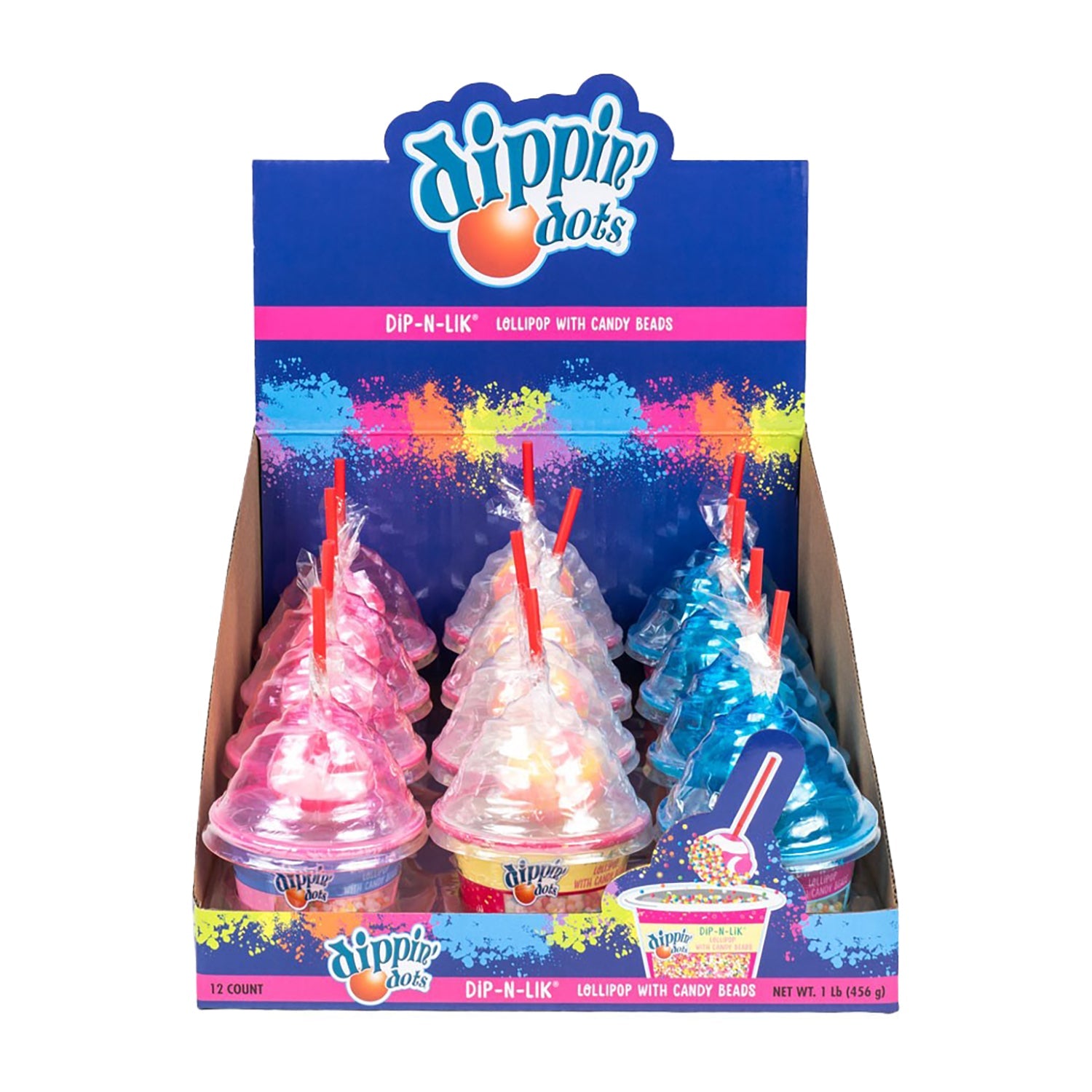 Koko's Dippin Dots Ice Cream Snacks - 12ct Box | Fun Frozen Treats for Parties, Movie Nights & Summer Desserts