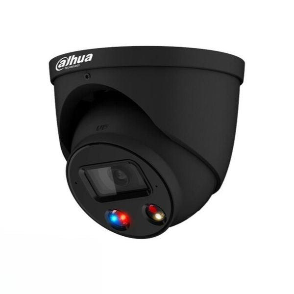 Dahua 5MP TiOC 2.0 Active Deterrence Turret Security Camera with Night Vision, IP67 Weatherproof, Black (DH-IPC-HDW3549HP-AS-PV-S3-BLK) - Ideal for Home Security, Business Surveillance, and Outdoor Property Protection