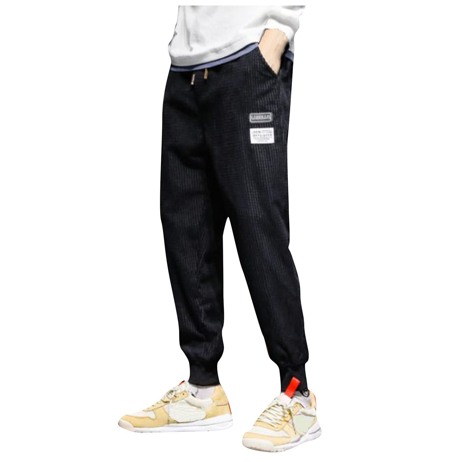 WoCoo Men's Camo Color Block Cargo Sweatpants - Stretch Skinny Fit Joggers for Workout, Running & Outdoor Activities | Slim Elastic Waist Athletic Pants