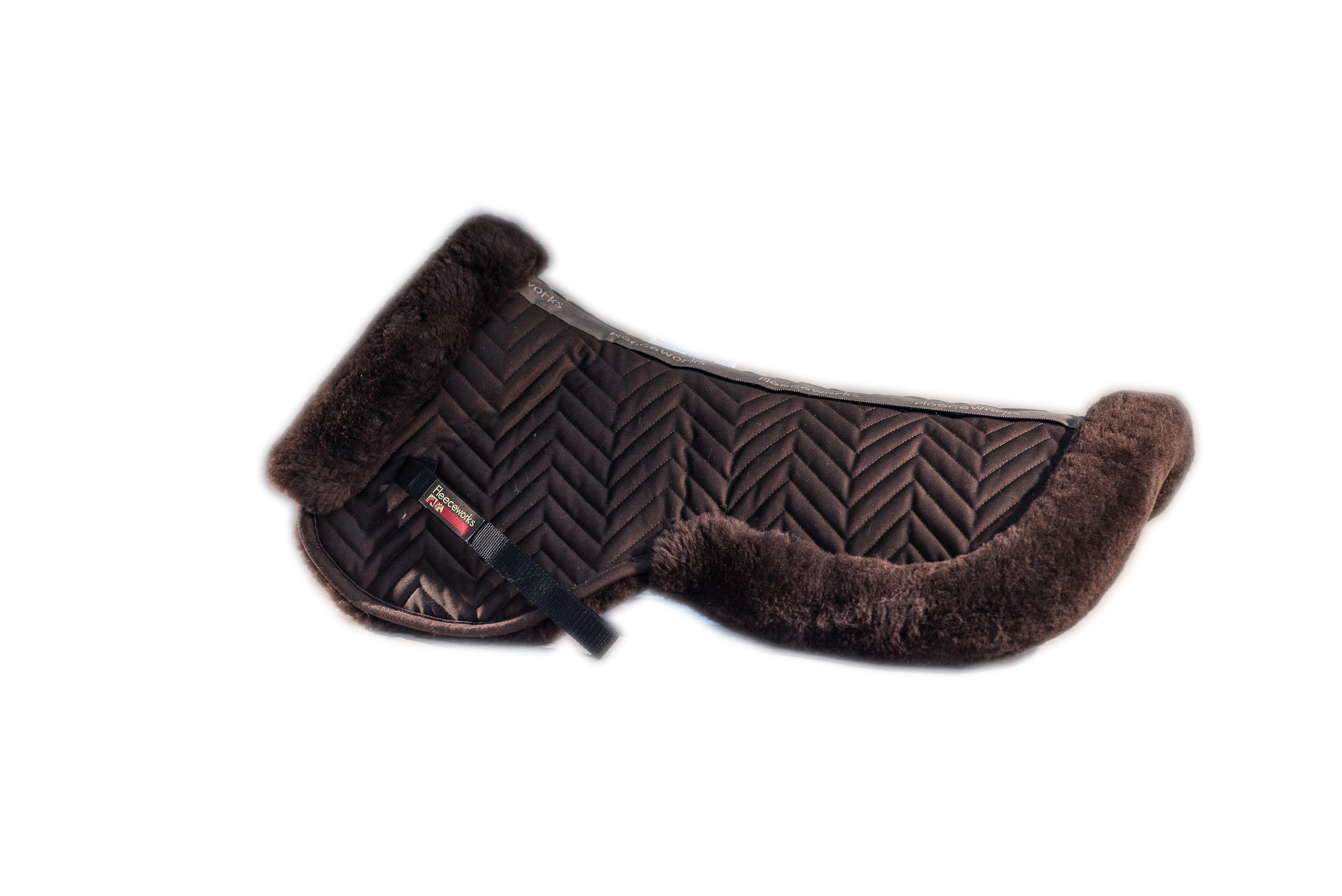 FXK Technology Sheepskin Halfpad with Rolled Edge - All Purpose Saddle Pad for English & Western Riding - Perfect for Training, Shows & Trail Riding