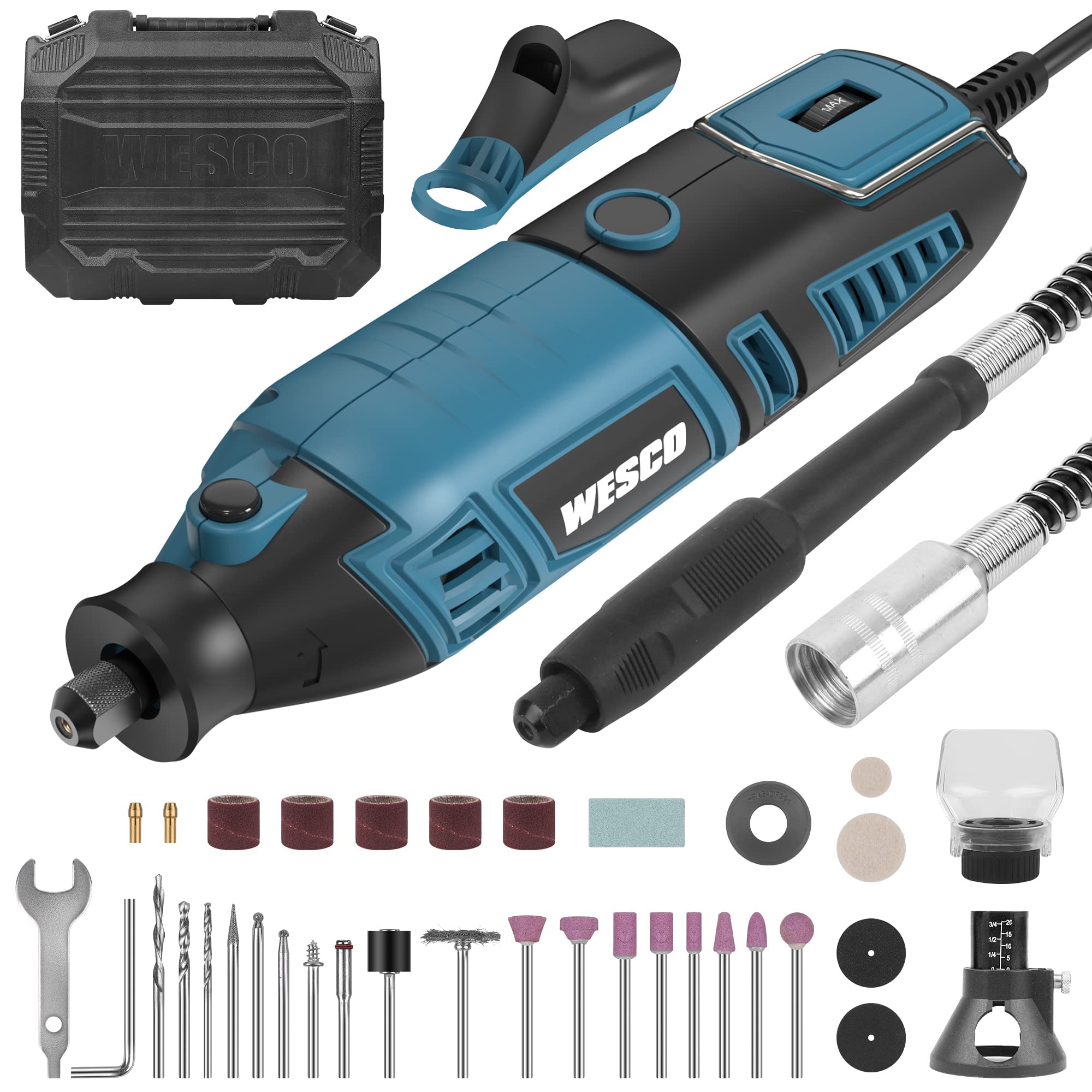 Rotary Tool Kit with 82 Accessories - 7 Speed 8000-35000RPM for Sanding, Polishing & DIY Crafts
