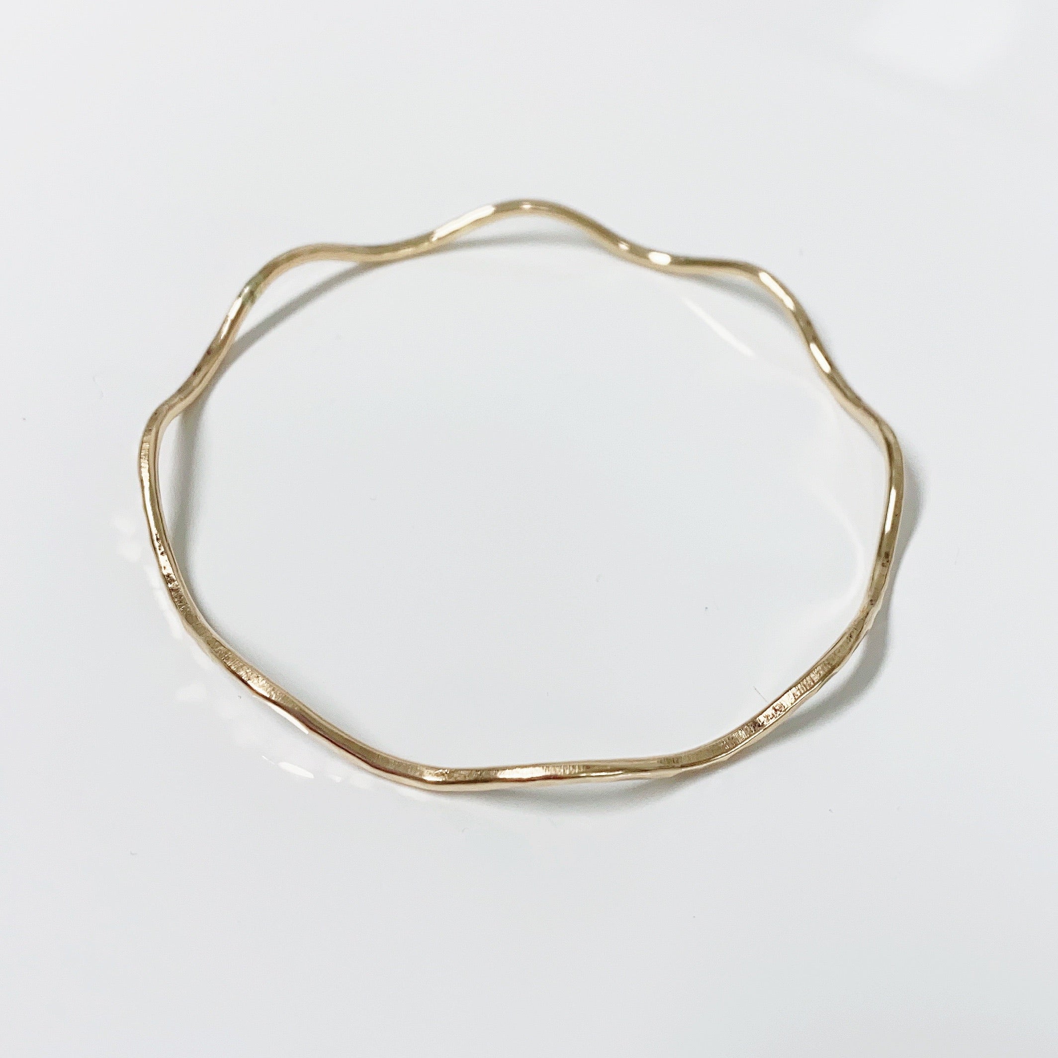 NOLA Medium Wave Bangle (B439) - Stylish Stackable Bracelet for Women, Boho Chic Jewelry for Everyday Wear & Layering Outfits