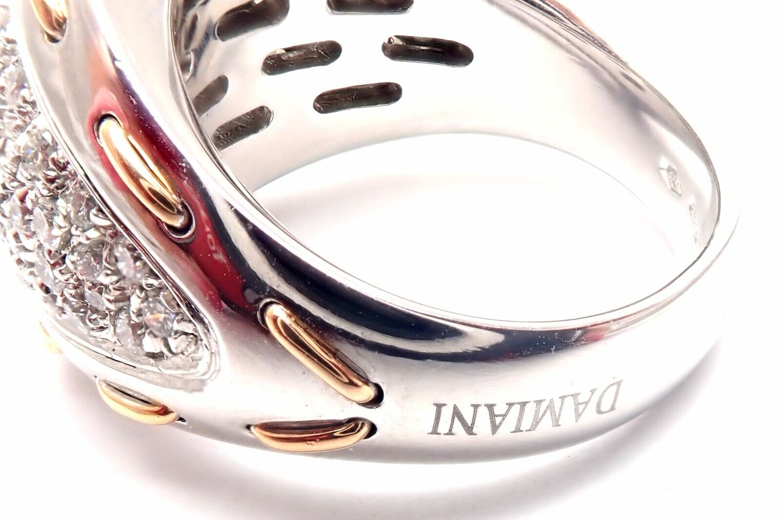 Authentic Damiani 18K White Gold 1.36 Carat Diamond Cocktail Ring for Women | Luxury Statement Jewelry | Perfect for Weddings, Anniversaries & Special Occasions