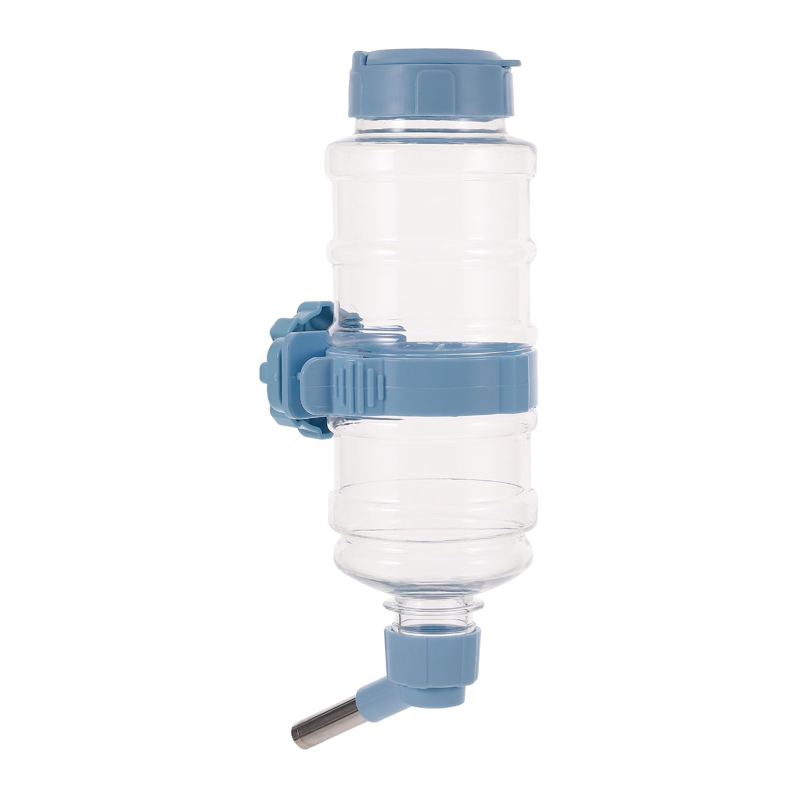 TEHAUX 16oz (473ml) Portable Pet Water Bottle Dispenser - Leak-Proof Travel Water Feeder for Dogs & Cats, Sky Blue - Perfect for Hiking, Camping & Outdoor Adventures