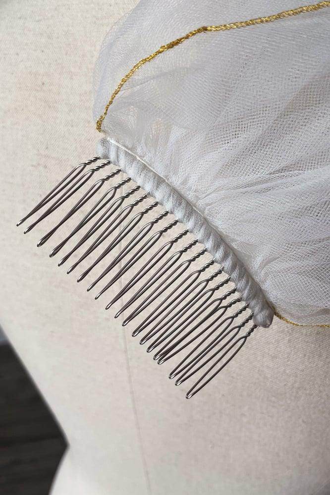 Elegant One-Tier Pencil Edge Tulle Waist Veil CV0375 - Perfect for Bridal Accessories, Wedding Ceremonies & Special Occasions