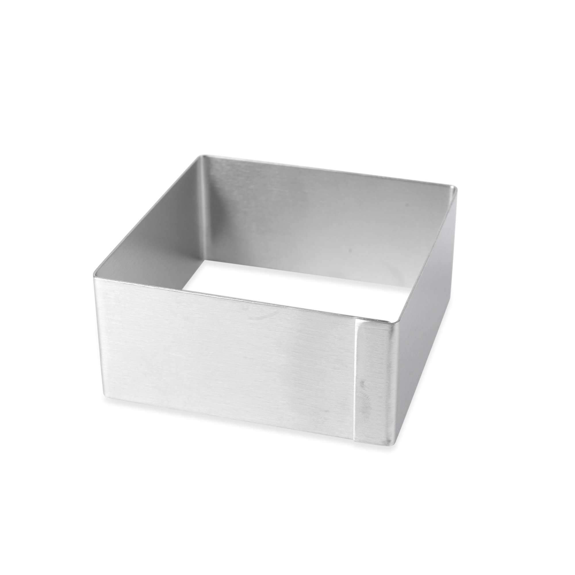 3.25 Inch High Square Cake Ring Mold - Stainless Steel Baking Pan for Cheesecake, Mousse, Jelly - Perfect for Home Baking, Dessert Making, and Pastry Decorating