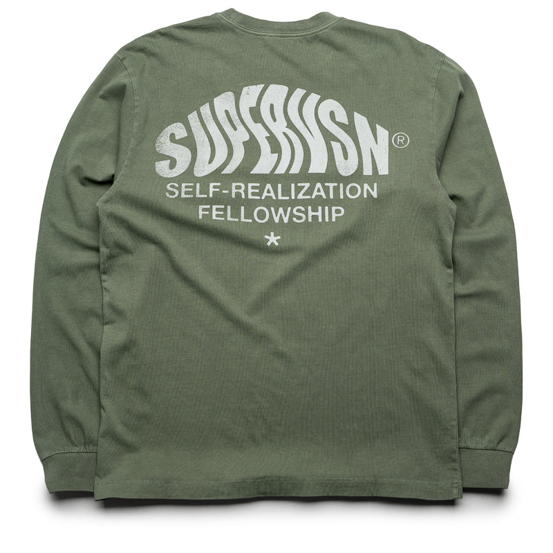 Supervsn Self Realization Long Sleeve Tee - Moss Green | Streetwear Fashion for Urban Lifestyle & Casual Wear
