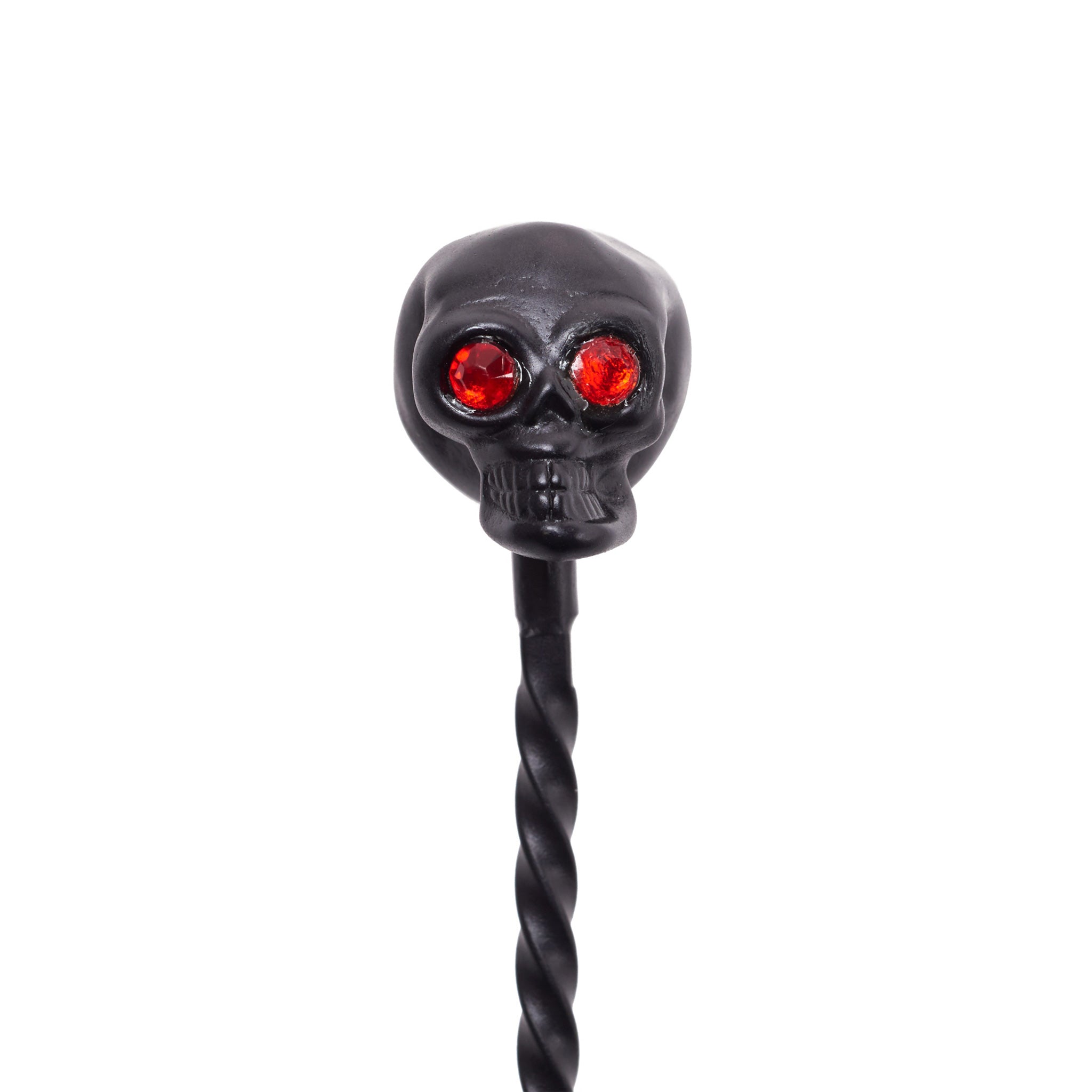 Premium Matte Black Skull Bar Spoon - 33cm Stainless Steel Cocktail Mixing Tool for Bartenders, Home Bars & Gifts - Perfect for Crafting Cocktails, Stirring Drinks & Garnishing