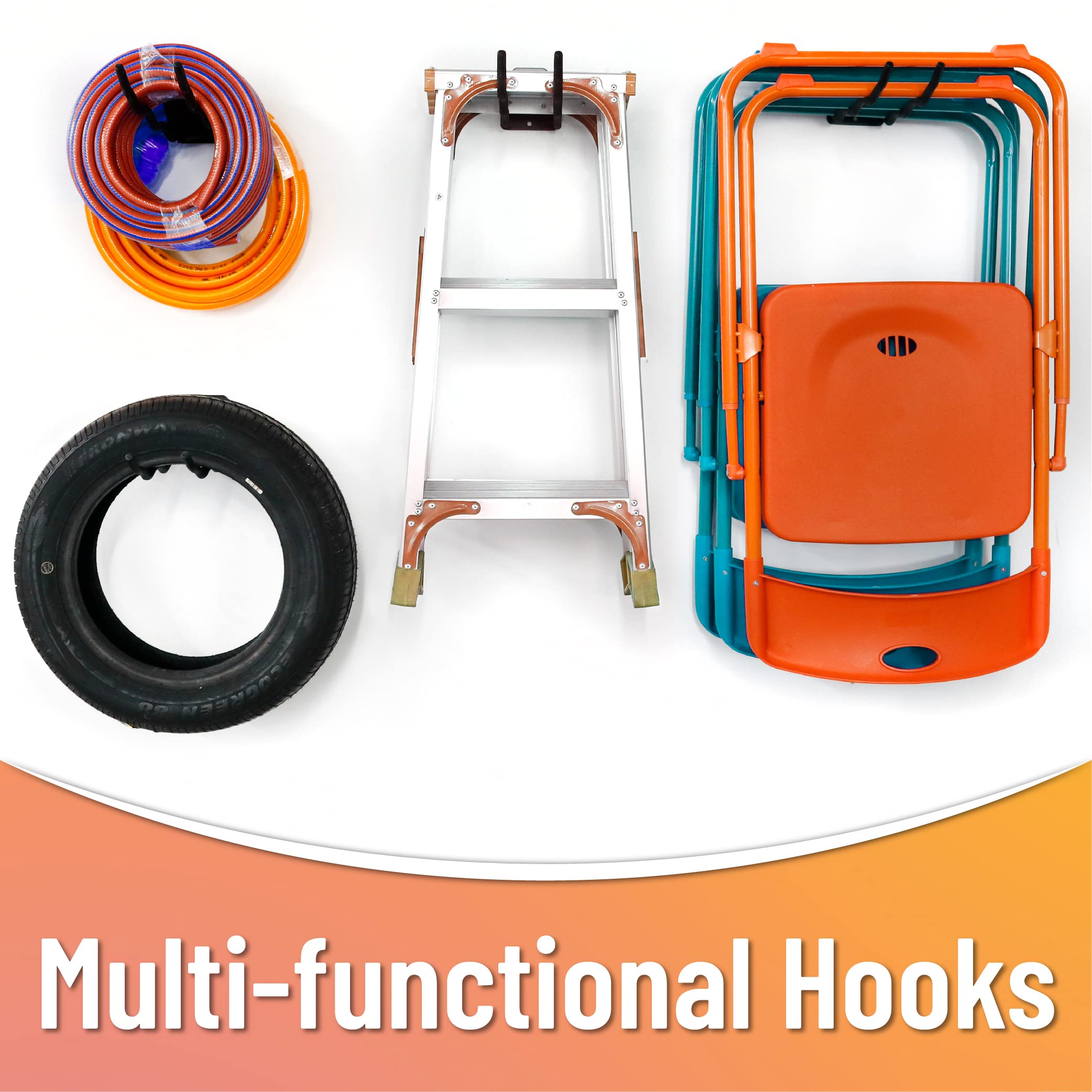 HUHOLE 4-Pack Heavy Duty Garage Hooks - 12