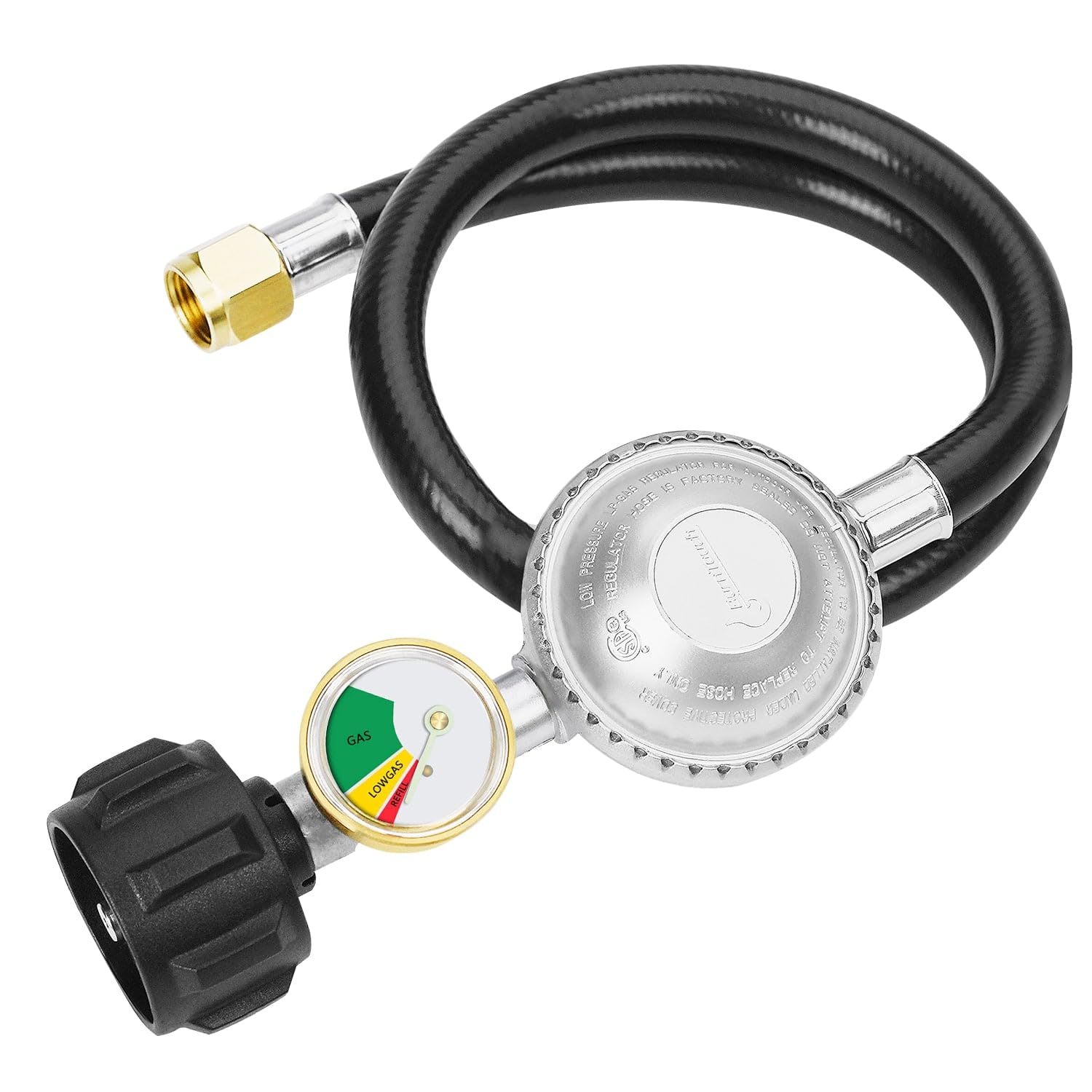 2 Feet Propane Hose with Regulator & Gauge - Universal Gas Grill Hose Kit for Blackstone 28