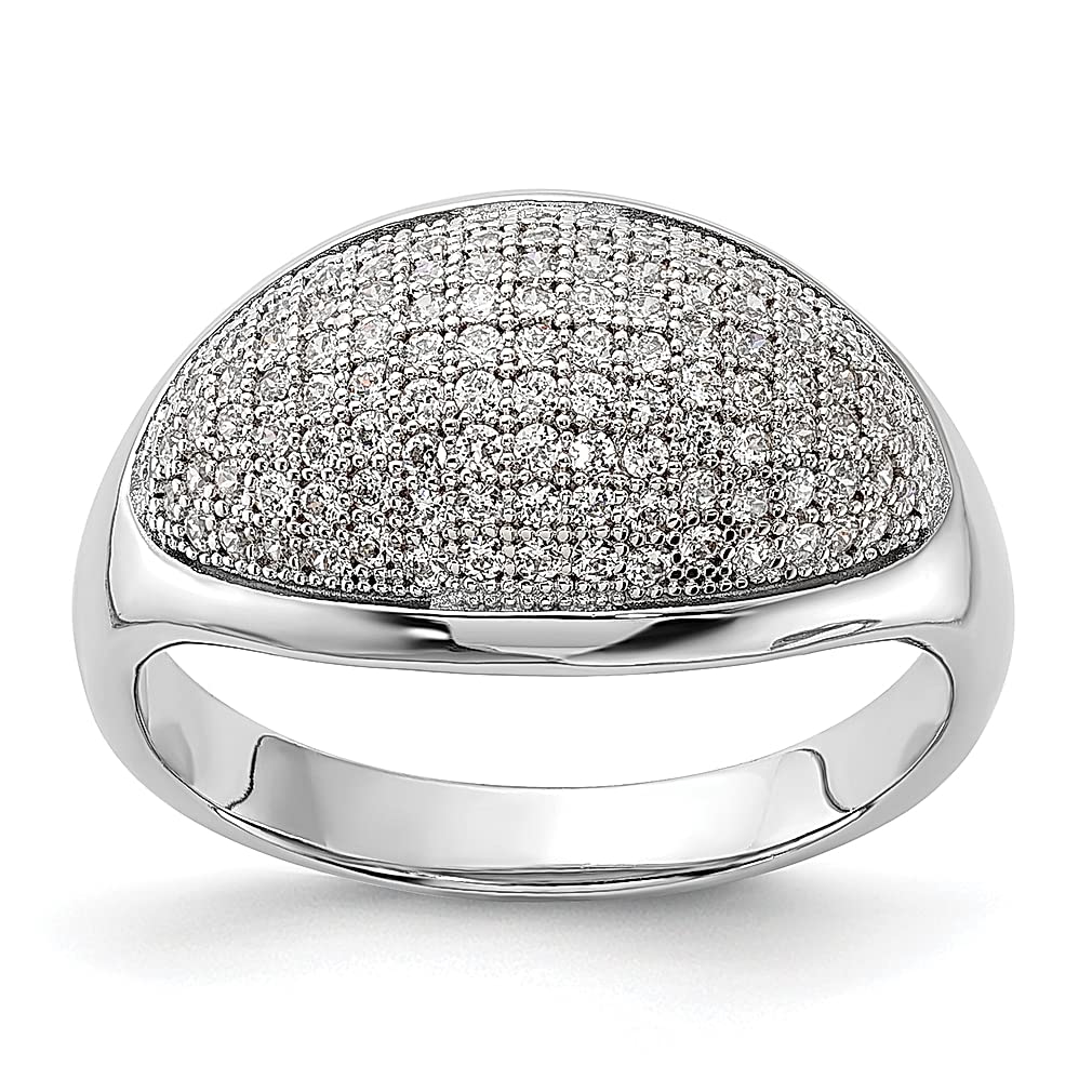 925 Sterling Silver Cubic Zirconia CZ Band Ring for Women - Elegant Fine Jewelry Gift for Her - Perfect for Anniversaries, Birthdays & Special Occasions