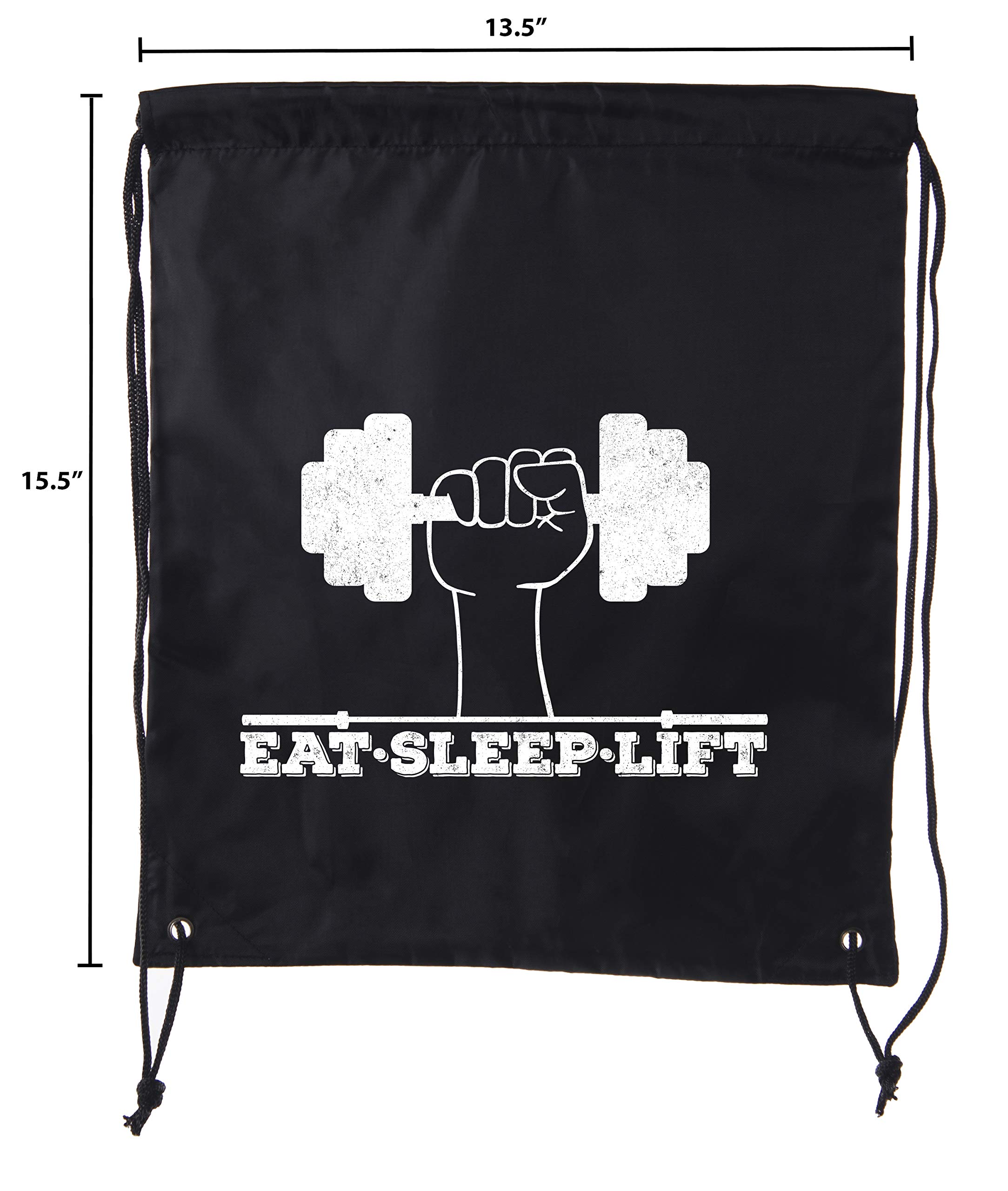 Motivational Gym Quote Drawstring Backpacks - Inspirational Fitness Bags for Workouts & Training - Perfect for Gym, Running, Yoga & Sports