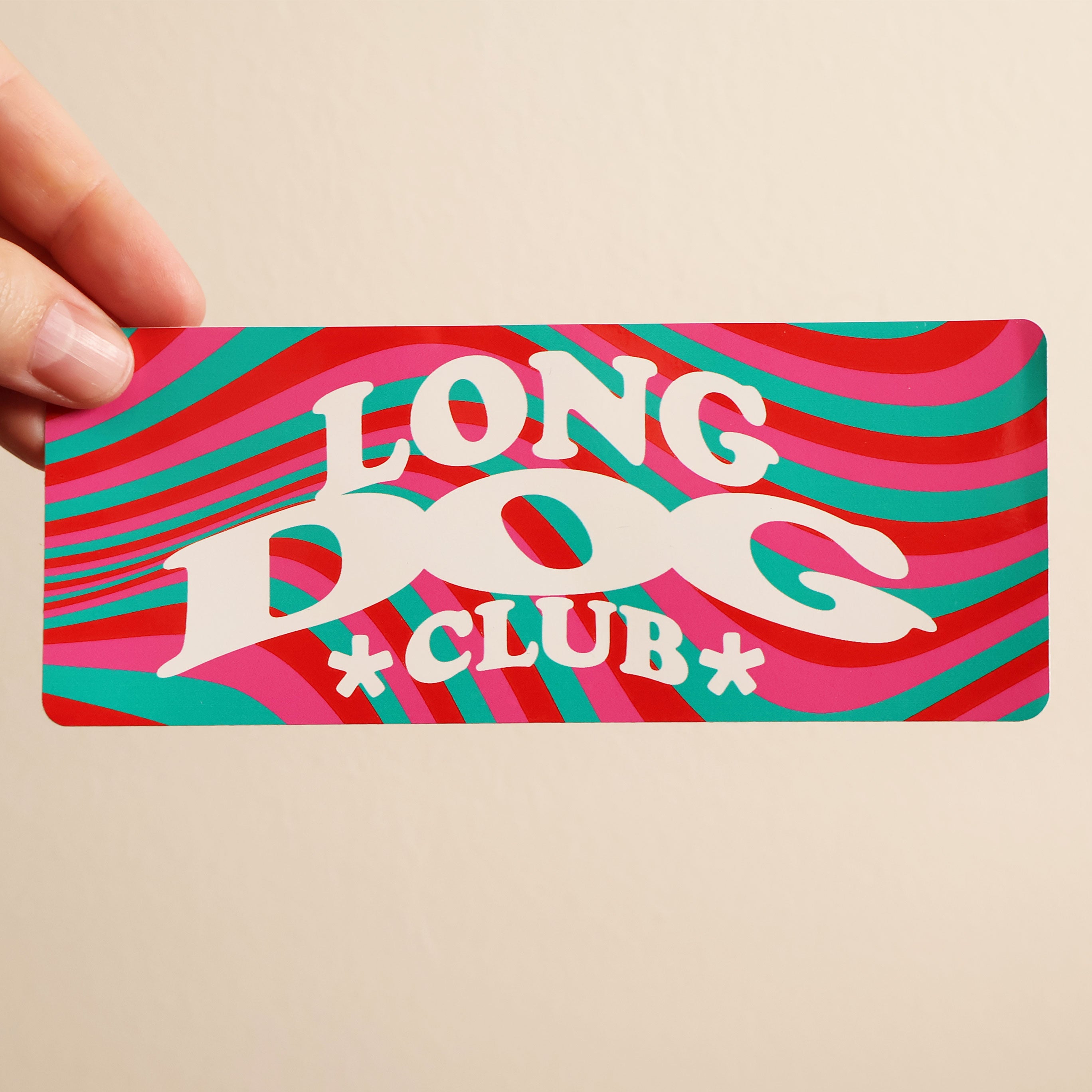 Long Dog Club Sticker - Cute Cartoon Dog Decals for Laptops, Water Bottles & Notebooks - Perfect for Pet Lovers & DIY Crafts
