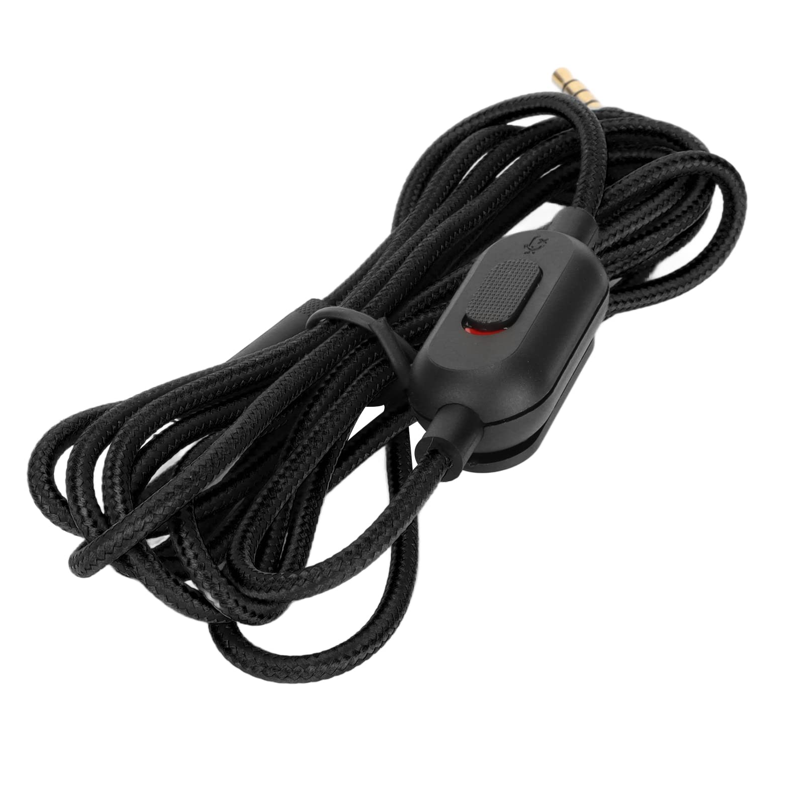Cryfokt Gaming Headset Replacement Cable with Volume Control & Mute Switch - 6.6ft Braided Nylon Cord Compatible with Logitech G Pro, G Pro X, G433, G233 Headsets - Durable Audio Cable for PC, PS4, Xbox Gaming & Streaming (Black)