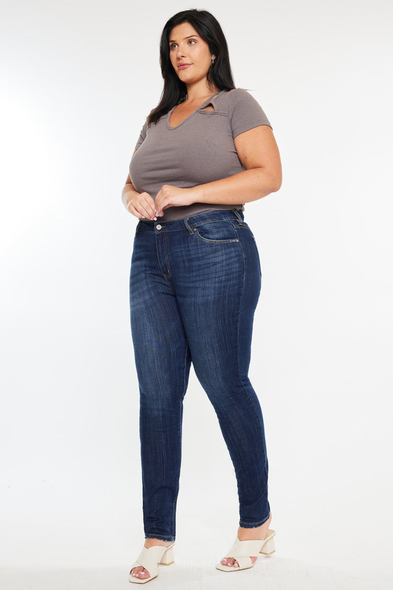 Beth High Rise Super Skinny Jeans for Women - Plus Size Stretch Denim Pants, Comfortable & Flattering Fit - Perfect for Casual Wear, Date Night and Office Outfits