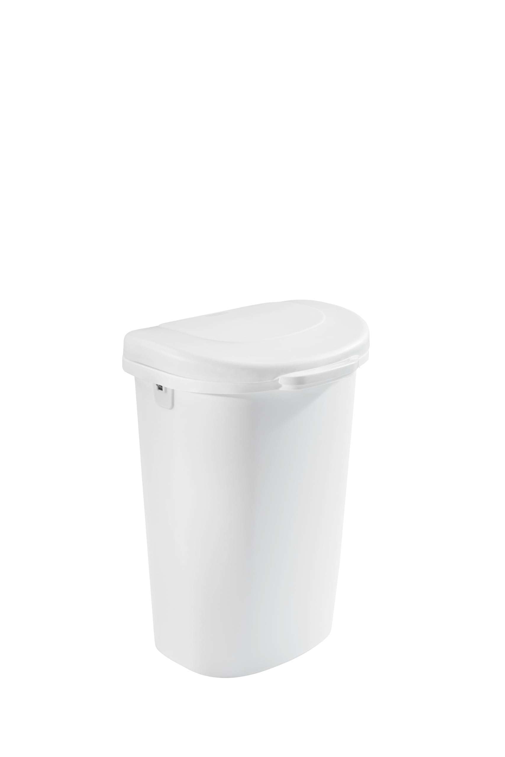 Rubbermaid 13 Gallon White Touch Top Lid Trash Can - Plastic Resin Waste Basket for Home, Kitchen, Bathroom, Bedroom & Office - Perfect for Recycling, Disposal & Organization Needs