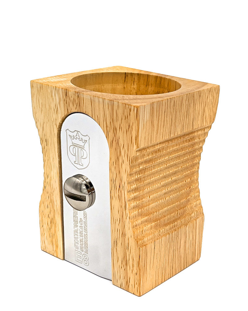 Premium Wooden Pencil Sharpener & Desk Organizer - Stylish Storage for Pens, Pencils & Office Supplies - Perfect for Home, Office & School Workspaces