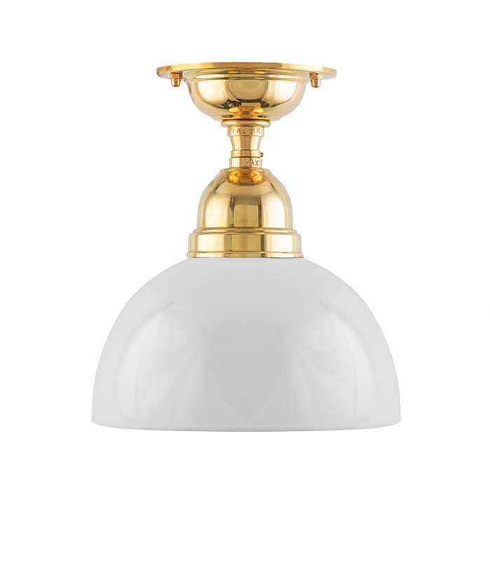 Byström 60 Brass Half Sphere Ceiling Lamp - Modern Bathroom Lighting Fixture for Home & Spa Decor