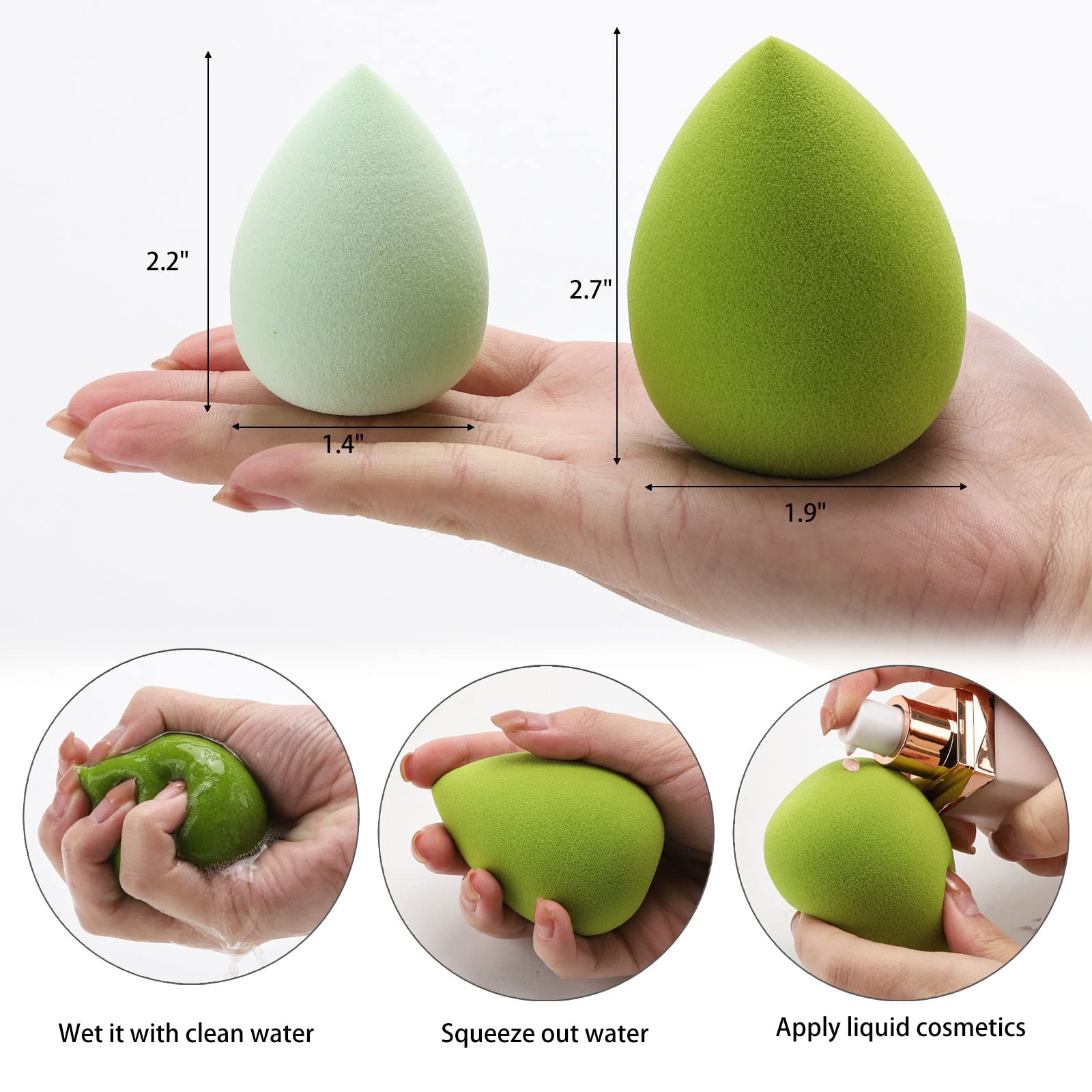 BTYMS 20pcs Makeup Sponge Set - Flawless Foundation & Powder Blender for Daily Beauty Routine