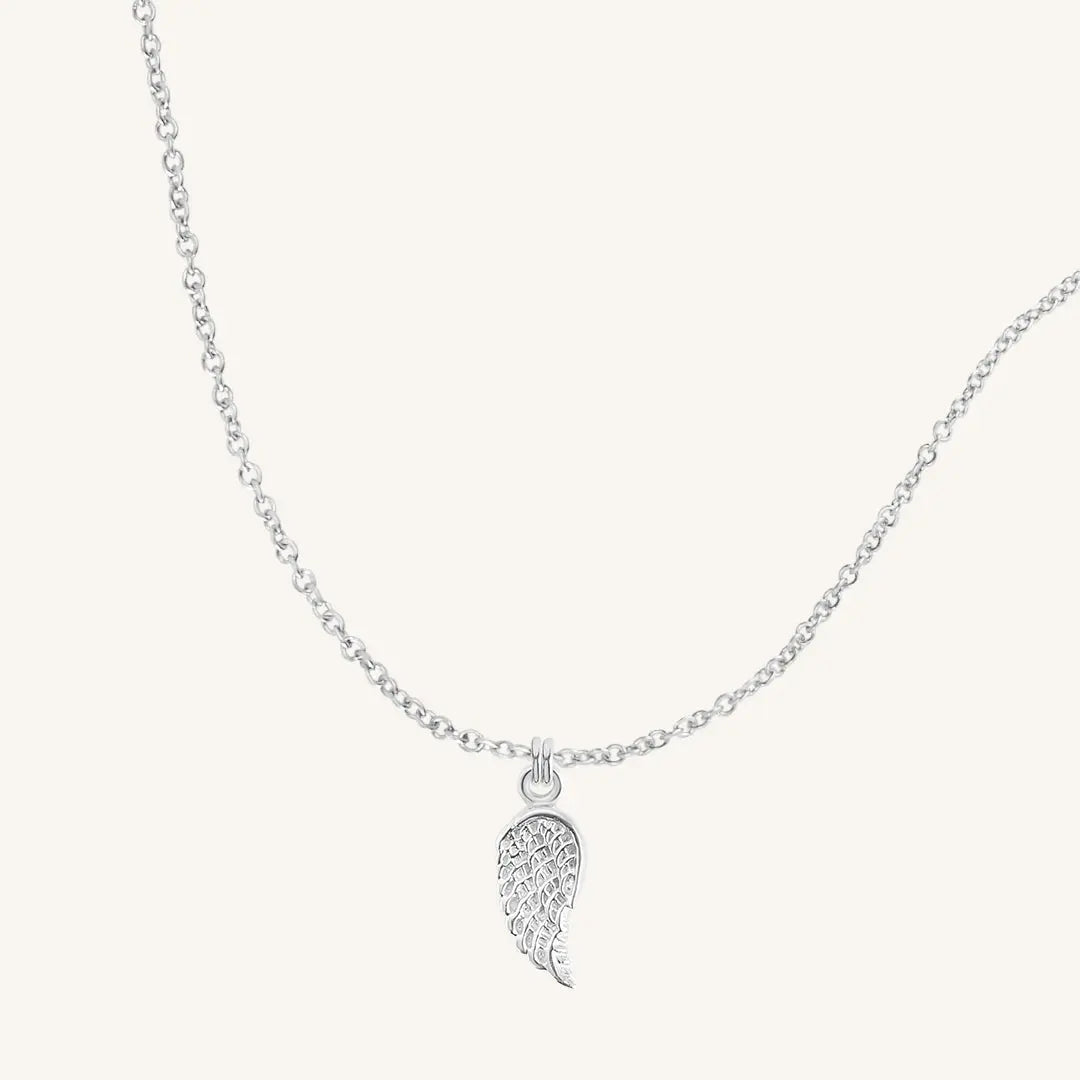 Angel Wing Necklace - Sterling Silver Pendant with 18K Gold Plating, Elegant Jewelry Gift for Women - Perfect for Valentine's Day, Anniversary & Special Occasions