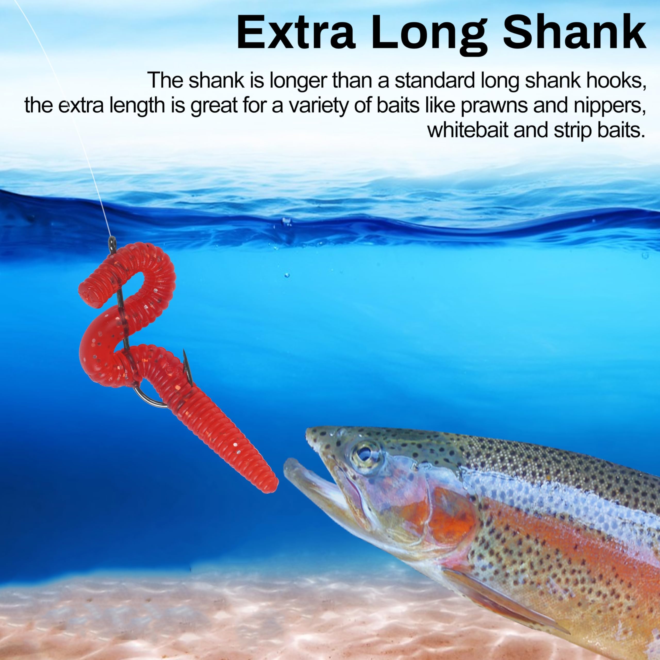 150pcs Aberdeen Hook Kit - Long Shank Fishing Hooks with Offset Design | High Carbon Steel Light Wire Live Bait Hooks for Crappie & Panfish | Freshwater Fishing Tackle for Bass, Trout & Walleye | Perfect for Ice Fishing, Shore Casting & Kayak Angling