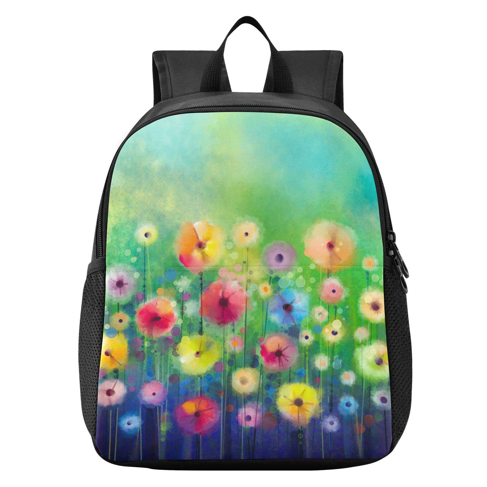 Blueangle Waterproof Backpack for Kids 2-6 Years - Lightweight Abstract Floral Watercolor Print School Bag for Boys & Girls | Perfect for School, Travel & Outdoor Adventures