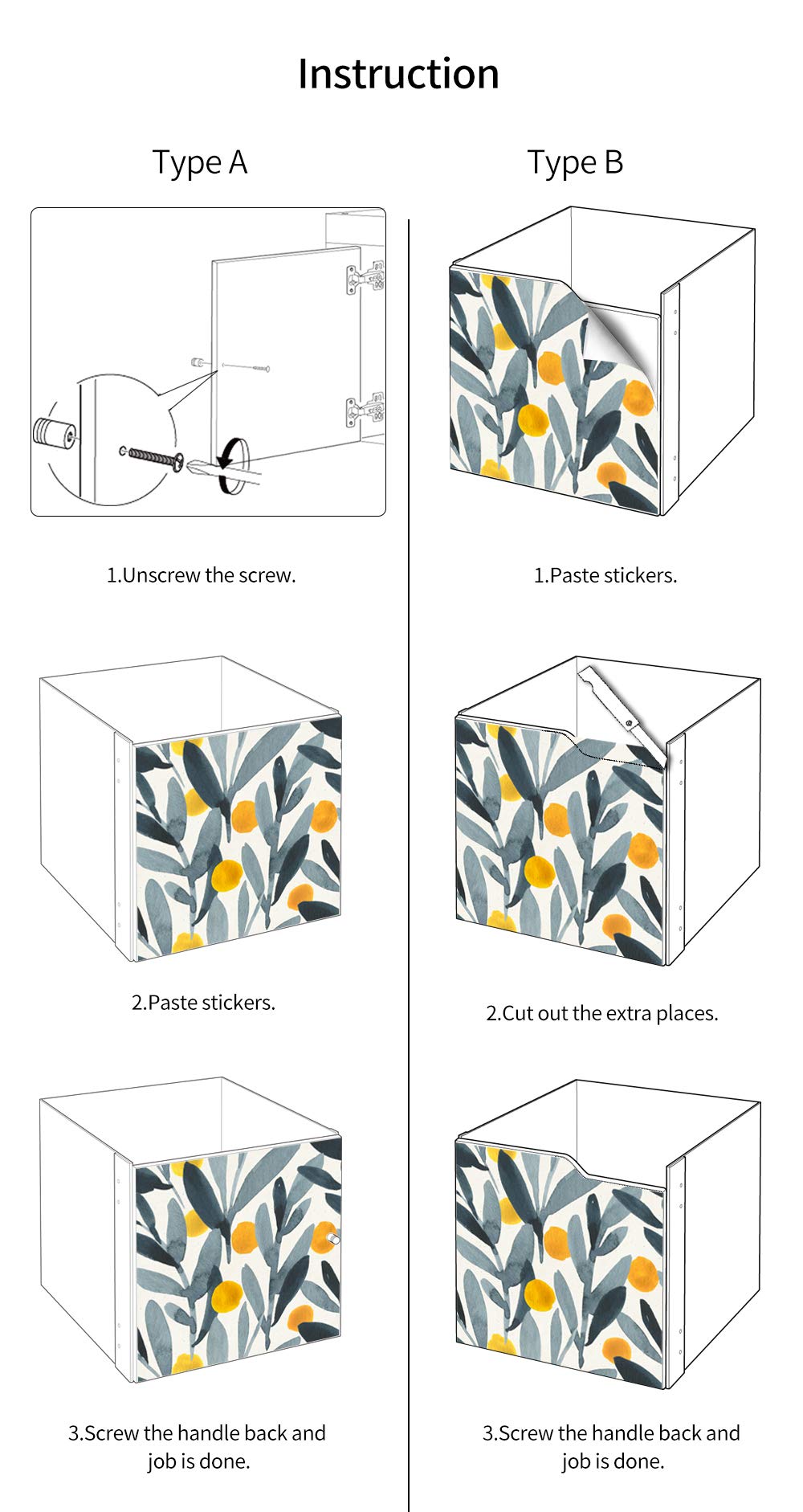 Self-Adhesive Dresser Sticker | Peel and Stick Furniture Skin | Removable Shelf Unit Decals | IKEA Expedit/Kallax Compatible | Easy DIY Home & Office Decor Upgrade