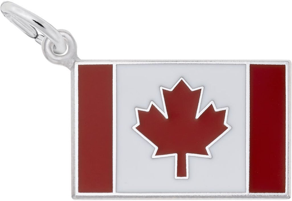 Rembrandt Enamel Canadian Flag Charm Pendant - Elegant Patriotic Jewelry Gift for Women & Men - Perfect for Canada Day, National Pride & Special Occasions