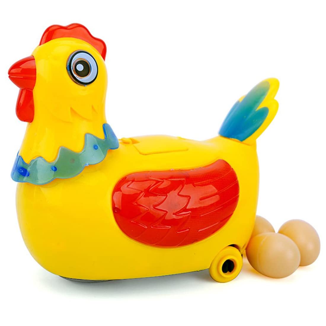 Electric Hen Laying Eggs Toy for Kids - Interactive Walking Chicken Toy with Colorful Lights & Music - Fun Educational Gift for Toddlers (Great for Birthday Parties & Easter Egg Hunts)