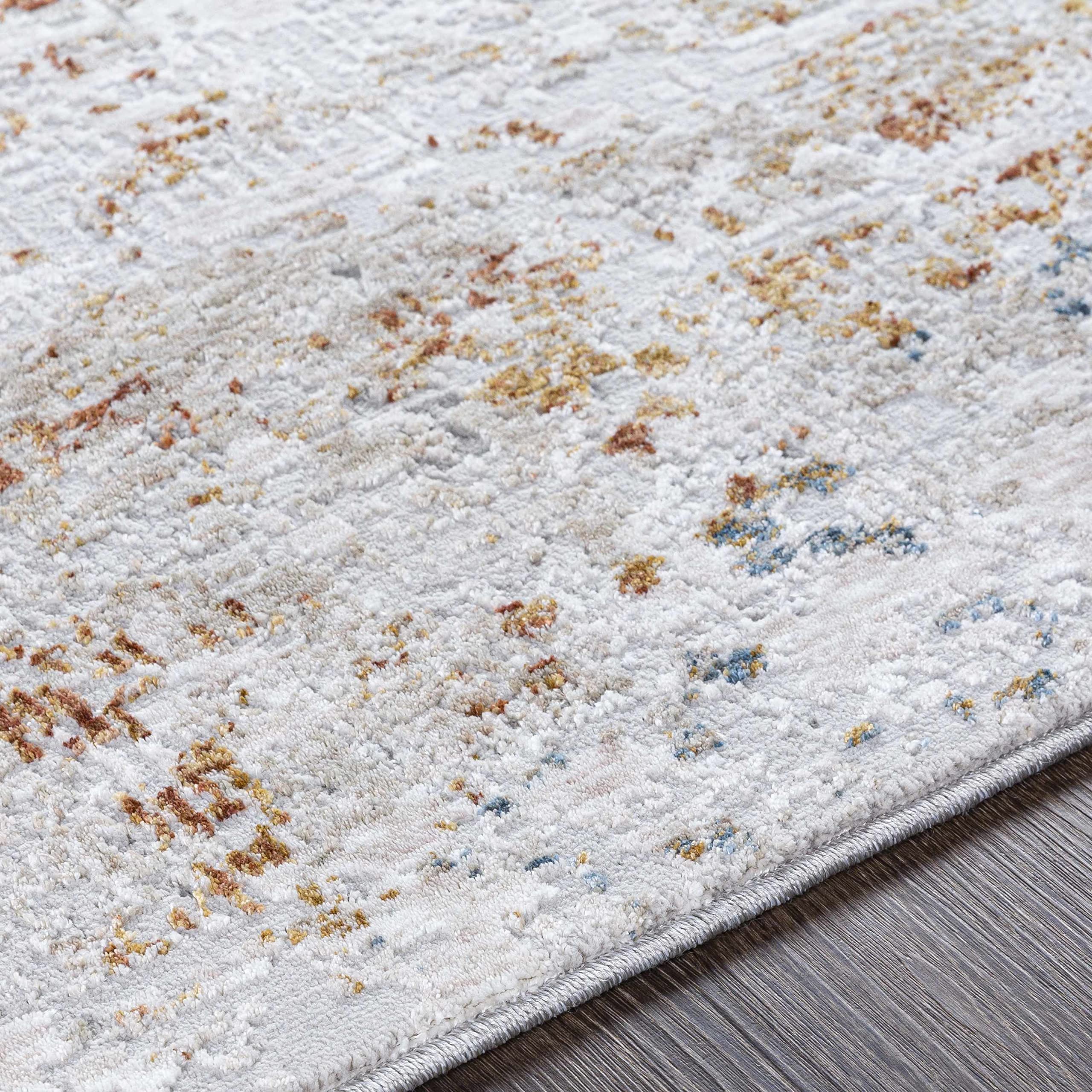 Hauteloom Fulham Modern Area Rug for Living Room & Bedroom - Blue, Brown, Red - 2'7