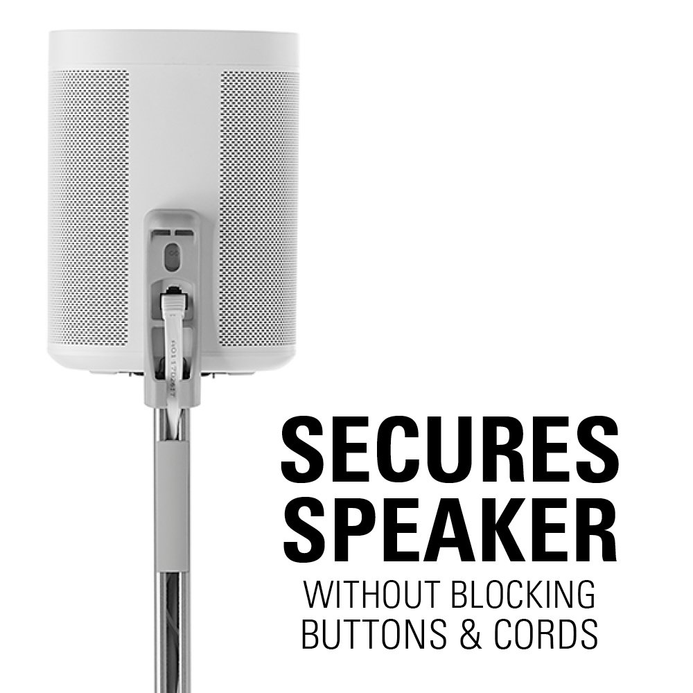 Sanus Adjustable Height Wireless Speaker Stands for SONOS ONE, ONE SL, Play:1 & Play:3 - Tool-Free 16