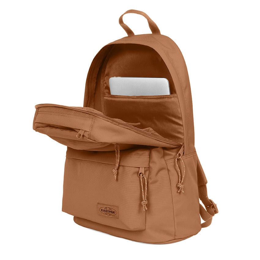 Eastpak Padded Double Backpack for School & Travel - Ginger Brown | Durable Laptop Backpack with Spacious Compartments | Perfect for College Students & Commuters