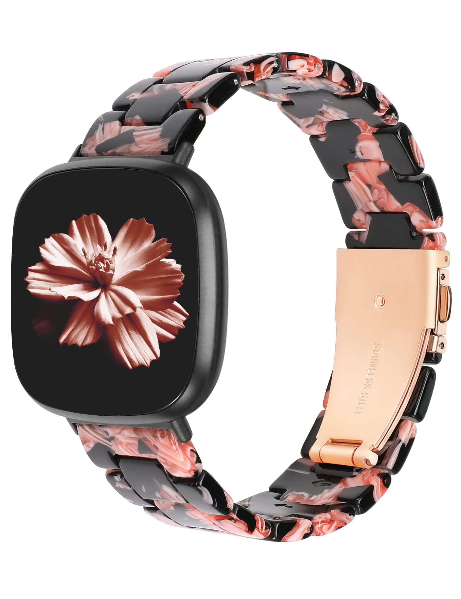 Premium Resin Replacement Band for Fitbit Sense/Sense 2/Versa 3/Versa 4 - Lightweight Durable Wrist Strap for Women & Men, Fashionable Sport & Casual Wear Accessory - Perfect for Workouts, Running & Everyday Use