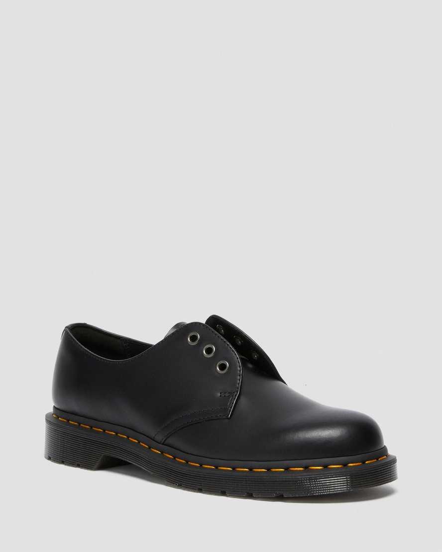 Dr. Martens 1461 Els Black Smooth Leather Oxford Shoes - Unisex Classic 3-Eye Shoe for Men & Women - Perfect for Work, Casual & Street Style Outfits