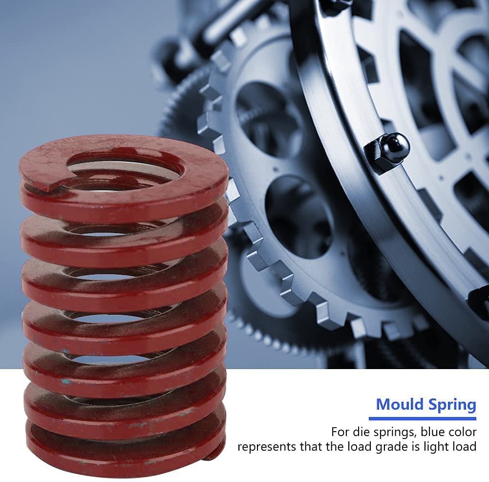 MroMax 3D Printer Die Spring - 18mm OD, 35mm Length, Medium Load Compression Mold Spring for Ender 3D Printers - Red (1PC) - Perfect for 3D Printer Maintenance and Repairs