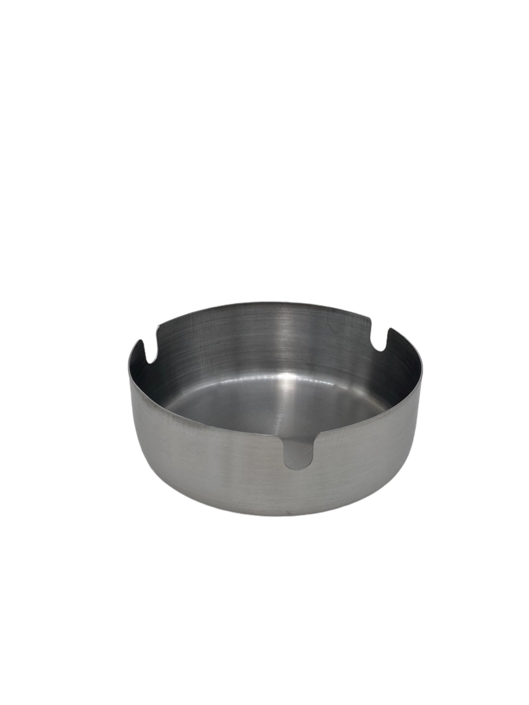 3-Pack Stainless Steel Round Ash Tray - Silver, Rustproof & Durable for Indoor/Outdoor Use - Perfect for Cigars, Cigarettes, and Home/Office Decor