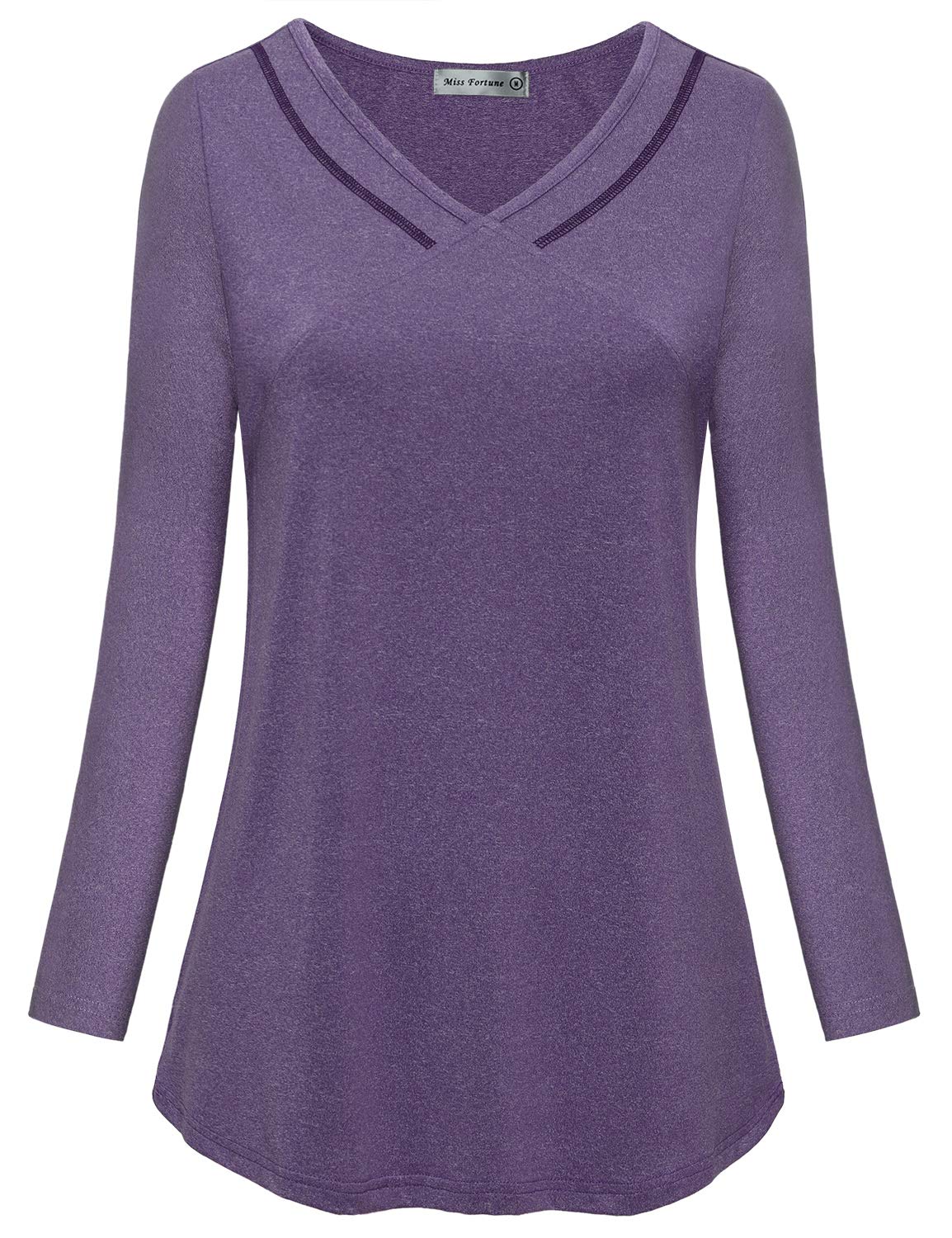 MISS FORTUNE Women's Quick Dry Yoga Top - Breathable Workout Shirt for Yoga, Gym & Running - Moisture Wicking Fitness Apparel for Active Women