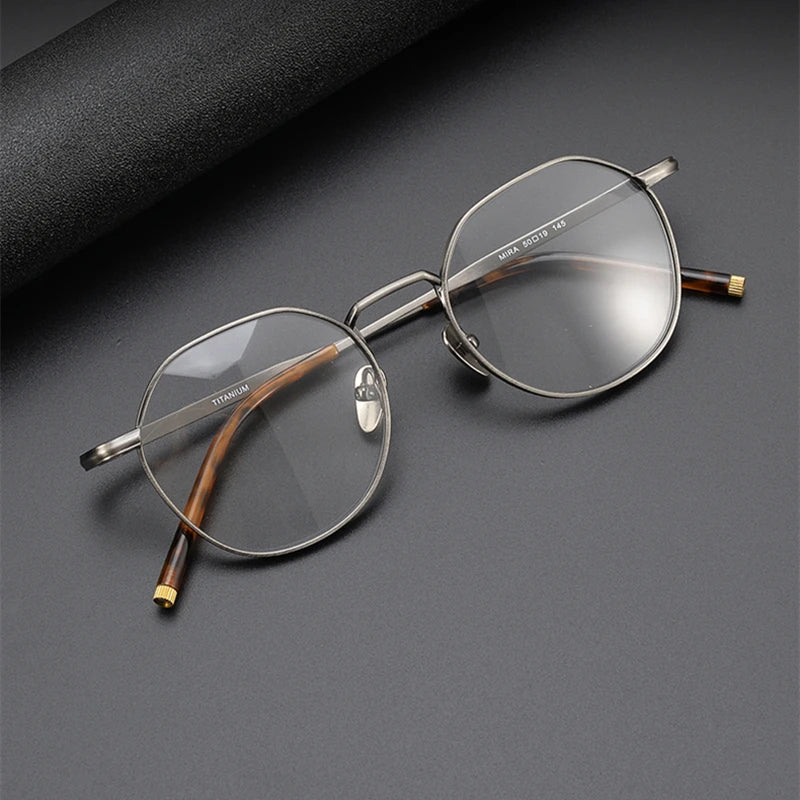 Stylish Black Titanium Oval Eyeglasses for Women - Lightweight Full Rim Flat Top Frame 41386 | Perfect for Work, Reading & Everyday Fashion Accessory