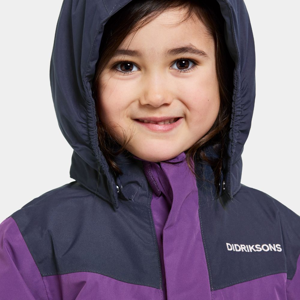 Didriksons Skare Kids Waterproof Ski Jacket & Pants Set - Royal Purple - Winter Snowsuit for Boys & Girls - Perfect for Skiing, Snowboarding & Outdoor Winter Activities