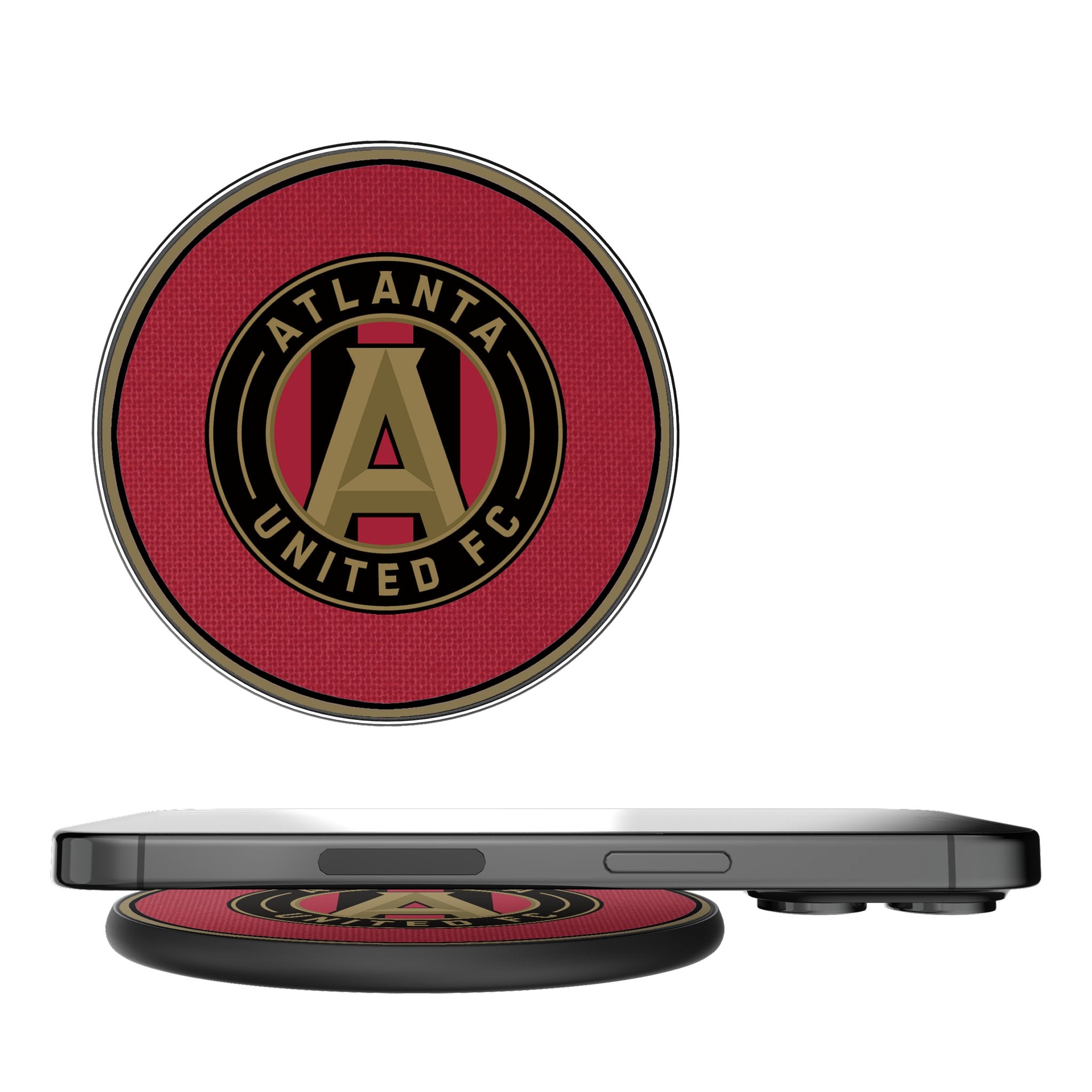 Atlanta United FC 15W Fast Wireless Charger - Qi Certified for iPhone, Samsung, AirPods - Perfect for Home, Office, and Travel