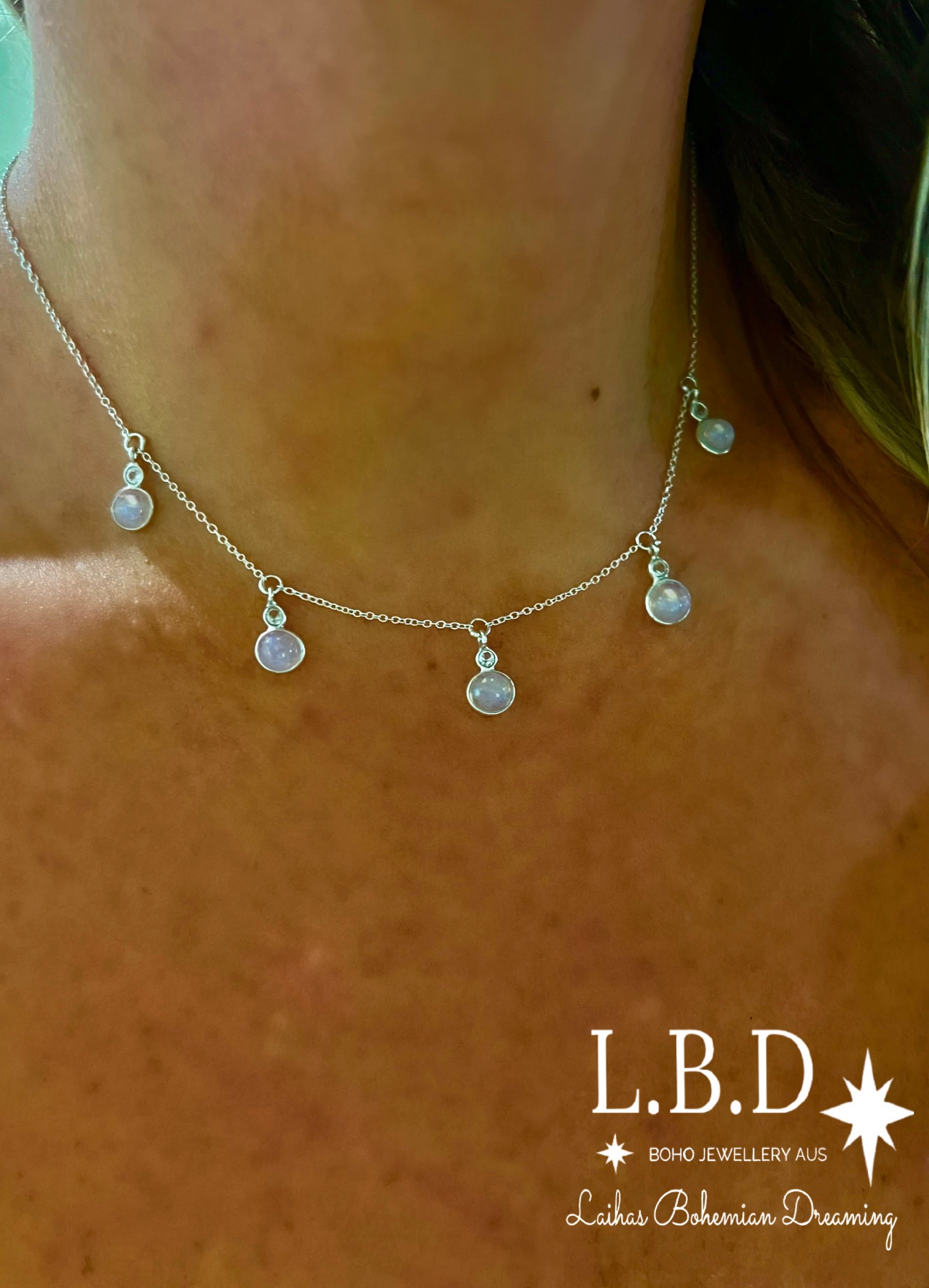 Eternal Topaz and Moonstone Choker Necklace for Women - Elegant Layered Statement Jewelry for Wedding, Party & Evening Wear