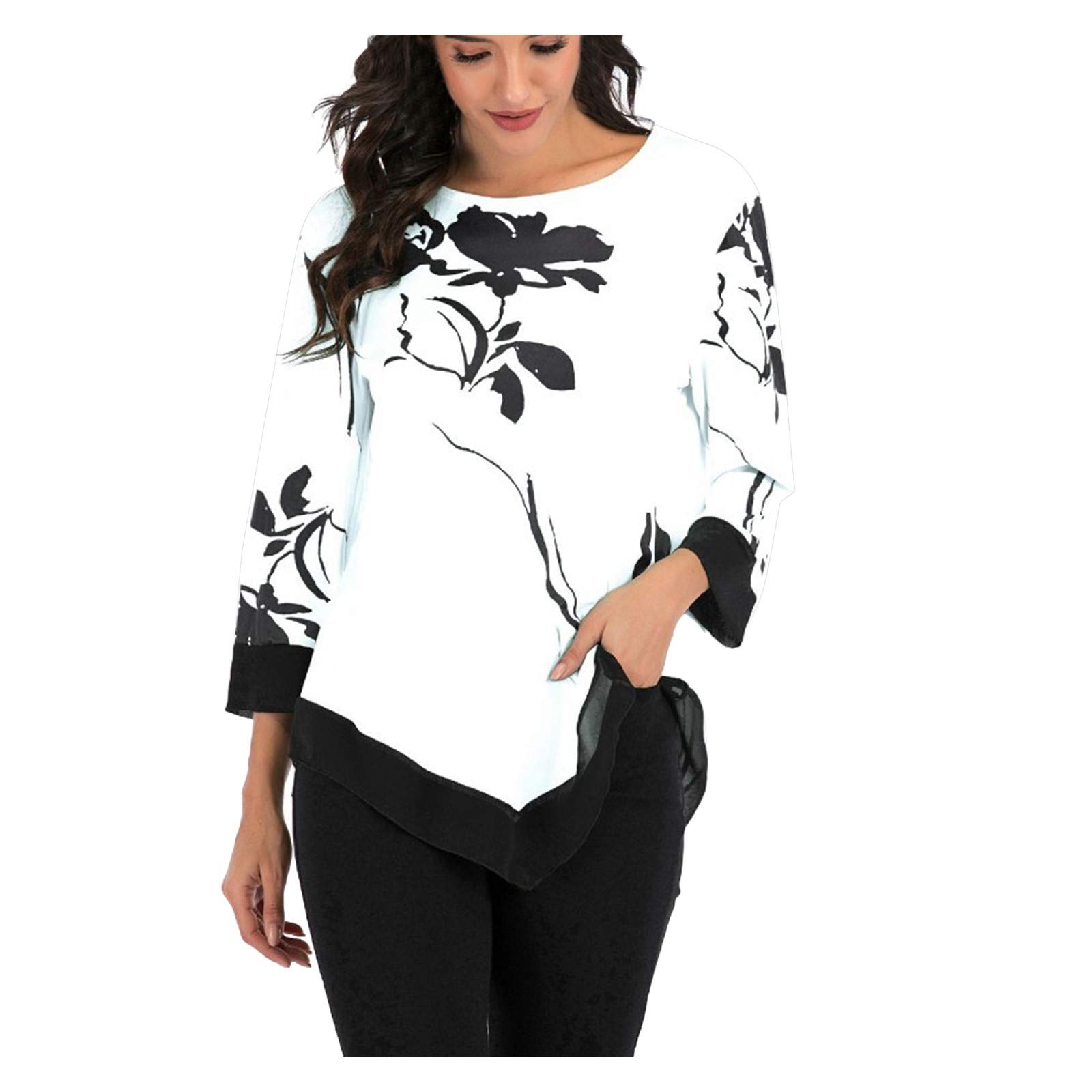 Women's V-Neck Mesh Long Sleeve Blouse - Loose Fit Casual Pullover Top for Everyday Wear | Perfect for Office, Dating & Weekend Outfits