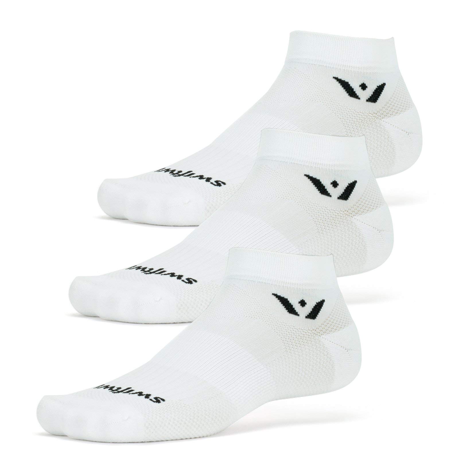 Swiftwick ASPIRE (3 Pairs) Ankle Running & Cycling Socks - Breathable Compression Socks for Men & Women - Perfect for Marathon, Gym Workout & Biking