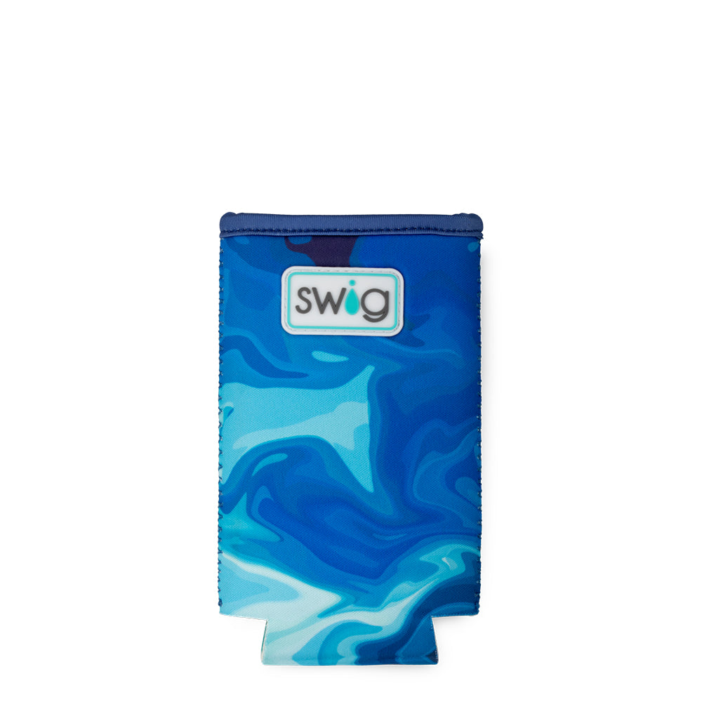 Blue Lagoon Slim Can Cooler - Insulated Can Holder for Beer, Soda & Beverages - Perfect for Beach, Pool Parties & Outdoor Events