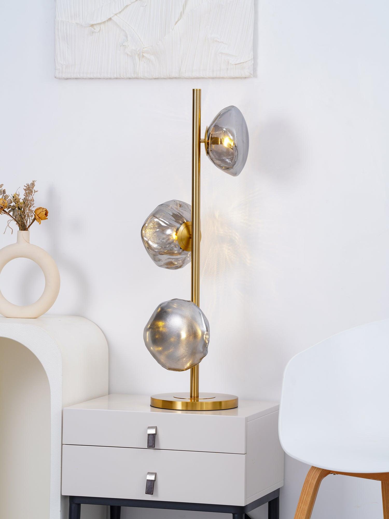 Elegant Glass Petals Table Lamp - Modern Home Decor for Bedroom, Living Room & Office - Soft Ambient Lighting for Relaxation & Reading