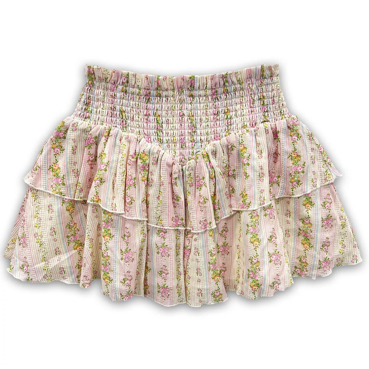 Katie J Shabby Floral Brooke Skirt - Vintage Floral Print Midi Skirt for Women | Boho Chic Summer Skirt | Perfect for Casual Outings, Beach Vacations & Date Nights