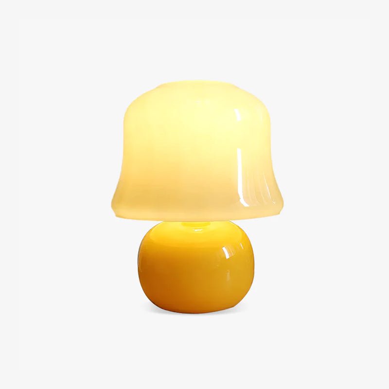 Vintage Creamy Mushroom Table Lamp - Soft Glow Bedside Night Light for Nursery, Living Room & Bedroom Decor - Dimmable LED Mushroom Lamp for Cozy Ambiance