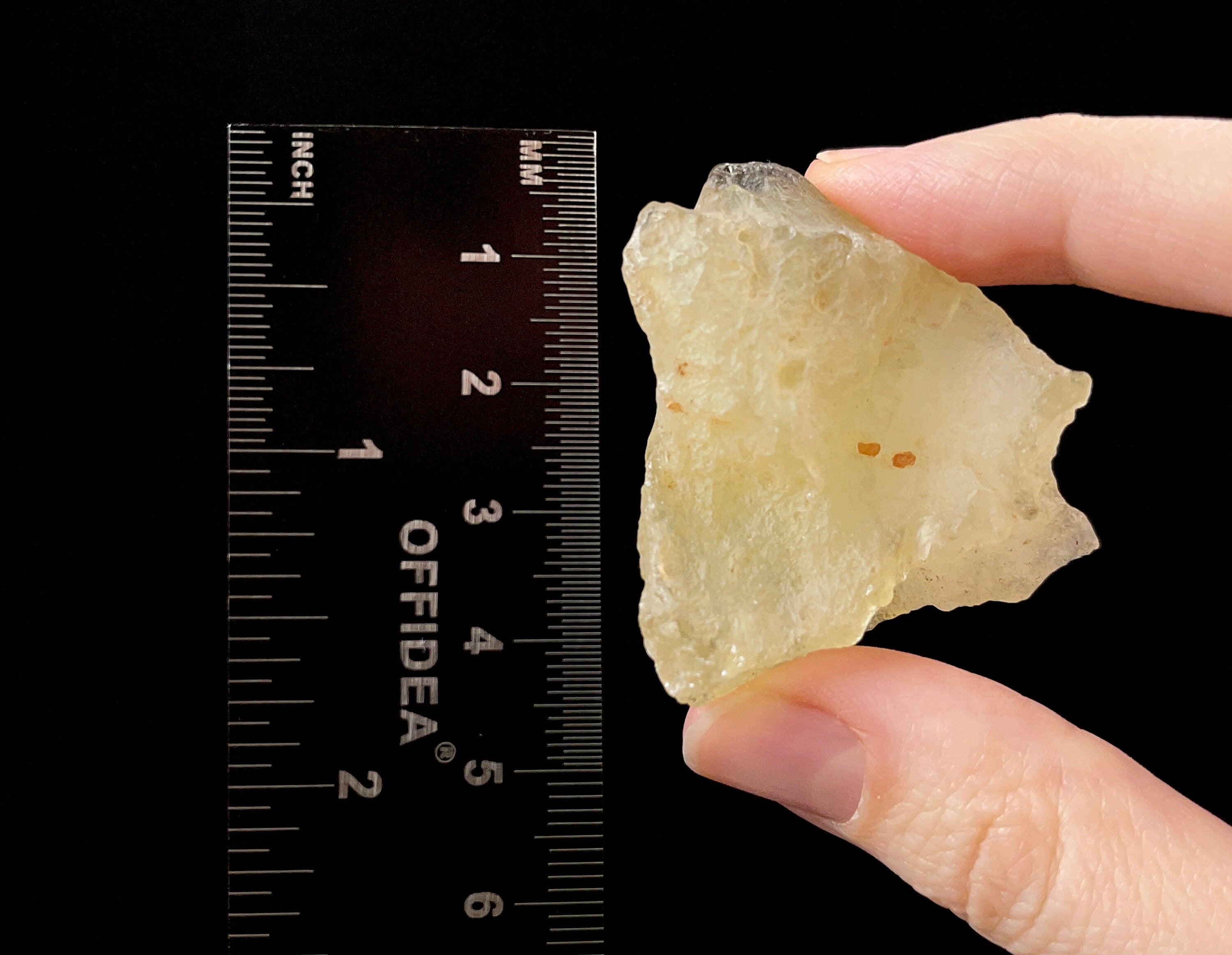 Libyan Desert Glass Raw Crystal - Rare B Grade Natural Mineral Specimen | Unique Gift for Collectors, Home Decor & Healing Crystals | Perfect for Meditation, Jewelry Making & Display Cases